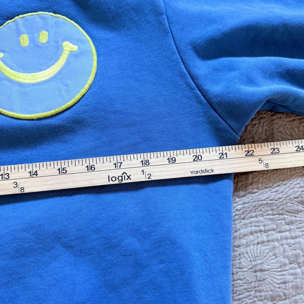 Politics Smiley Face Sweatshirt Blue Cotton‎ Fleece Made in USA Small - Picture 6 of 8